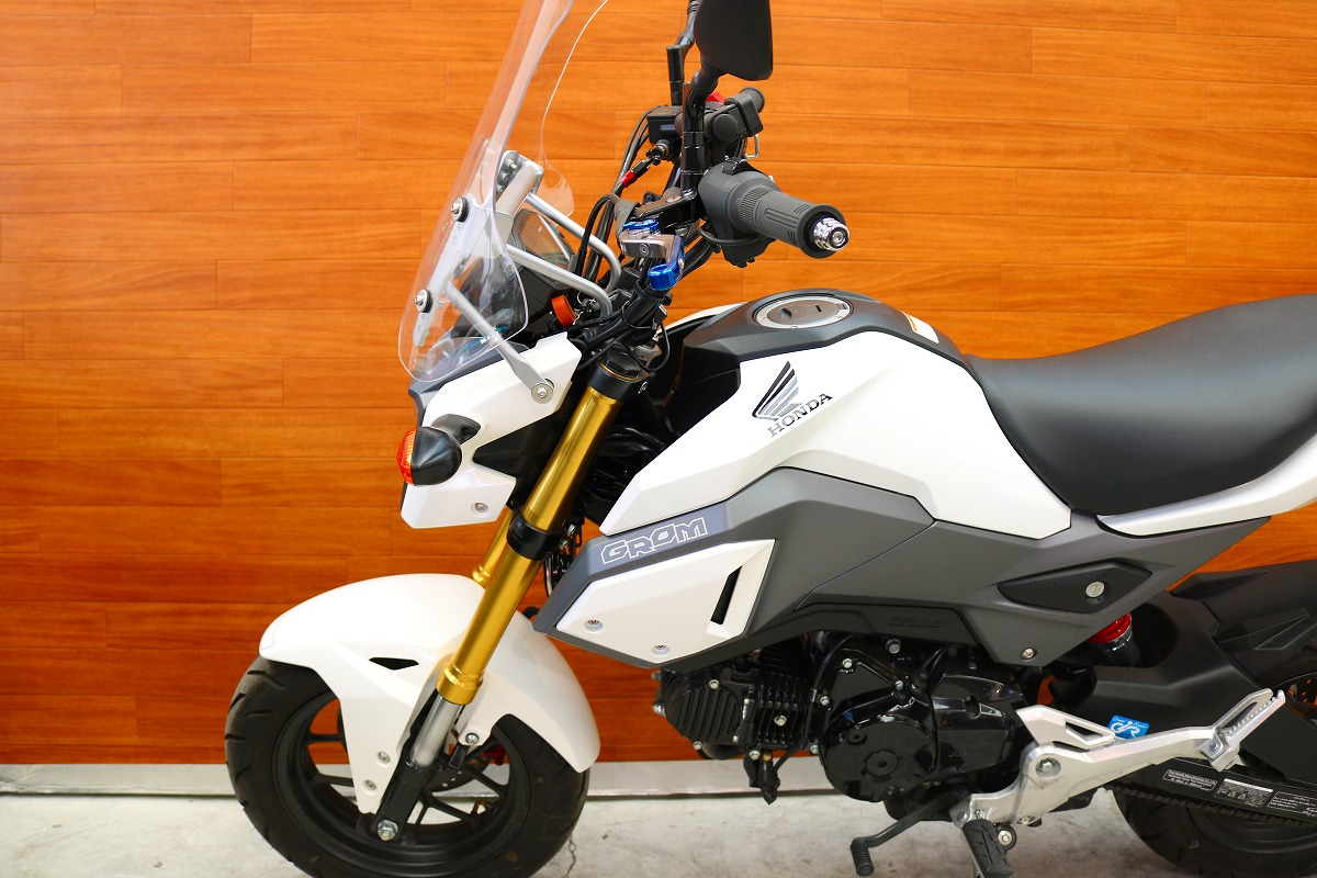 熊本中古車バイク情報 ホンダ グロム Grom 125 白 熊本のバイクショップ アール バイクの新車 中古 車販売や買取 レンタルバイクのことならおまかせください